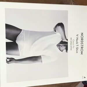 Nordstrom Classic White V-Neck Tee